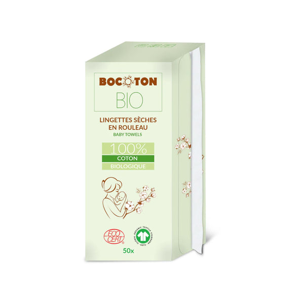 Bocoton | Rouleau de lingettes sèches - 100% coton