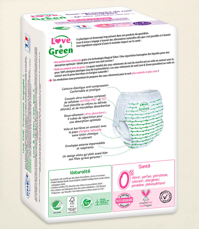 Love and Green | Sous-vêtements de nuit enfant écologiques T1