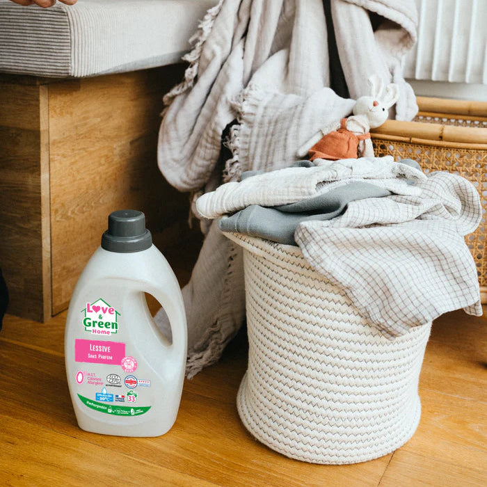 Love and Green | Lessive certifiée Ecodétergent sans parfum