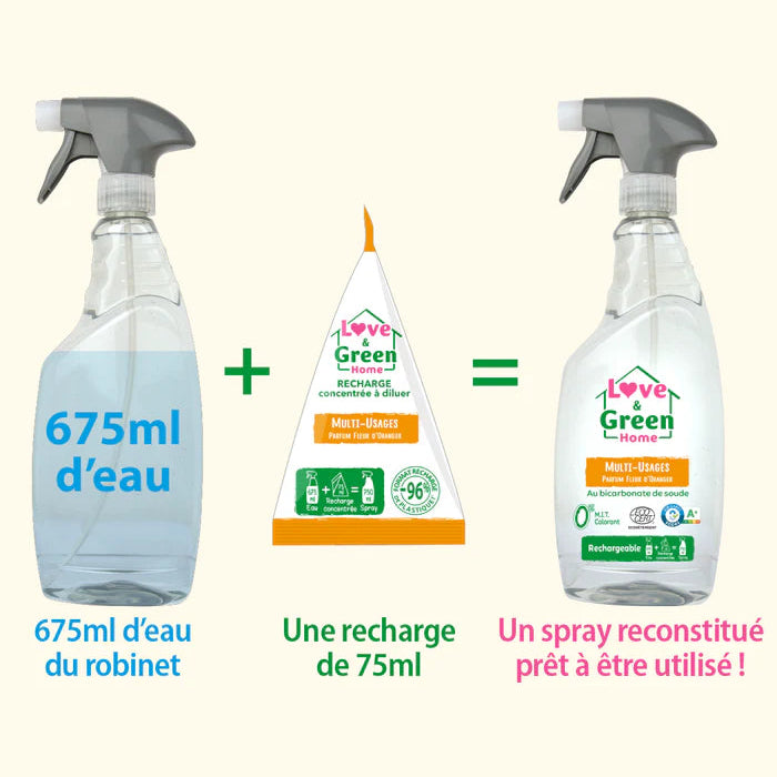 Love and Green | Spray multi-usage parfum fleur d'oranger  - Recharge concentrée