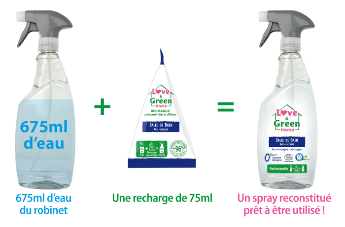 Love and Green | Spray salle de bain - Recharge concentrée