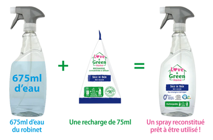 Love and Green | Spray salle de bain - Recharge concentrée