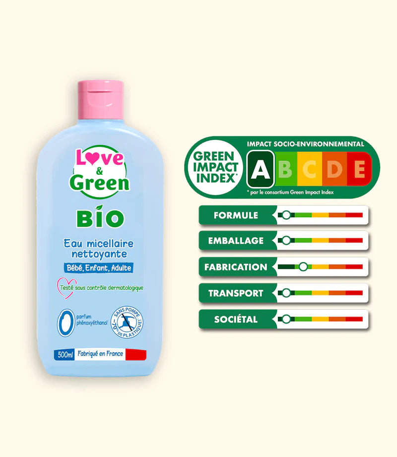Love and Green | Eau micellaire nettoyante bio