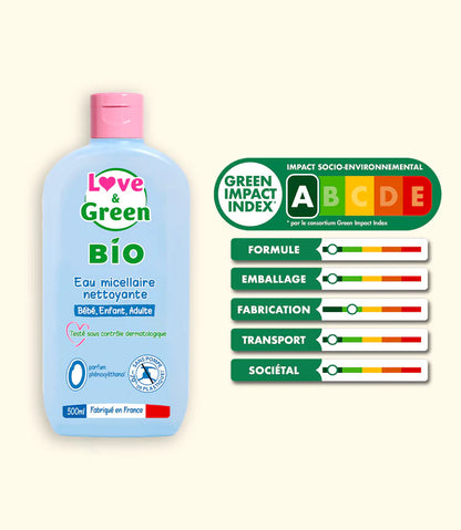 Love and Green | Eau micellaire nettoyante bio