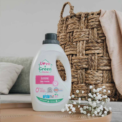 Love and Green | Lessive certifiée Ecodétergent sans parfum