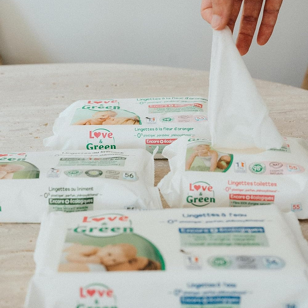 Love and Green | Lingettes écologiques à 99% d’eau