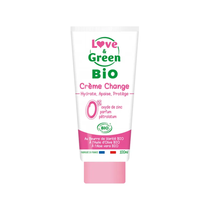 Love and Green | Crème change bio - peaux sensibles à réactives