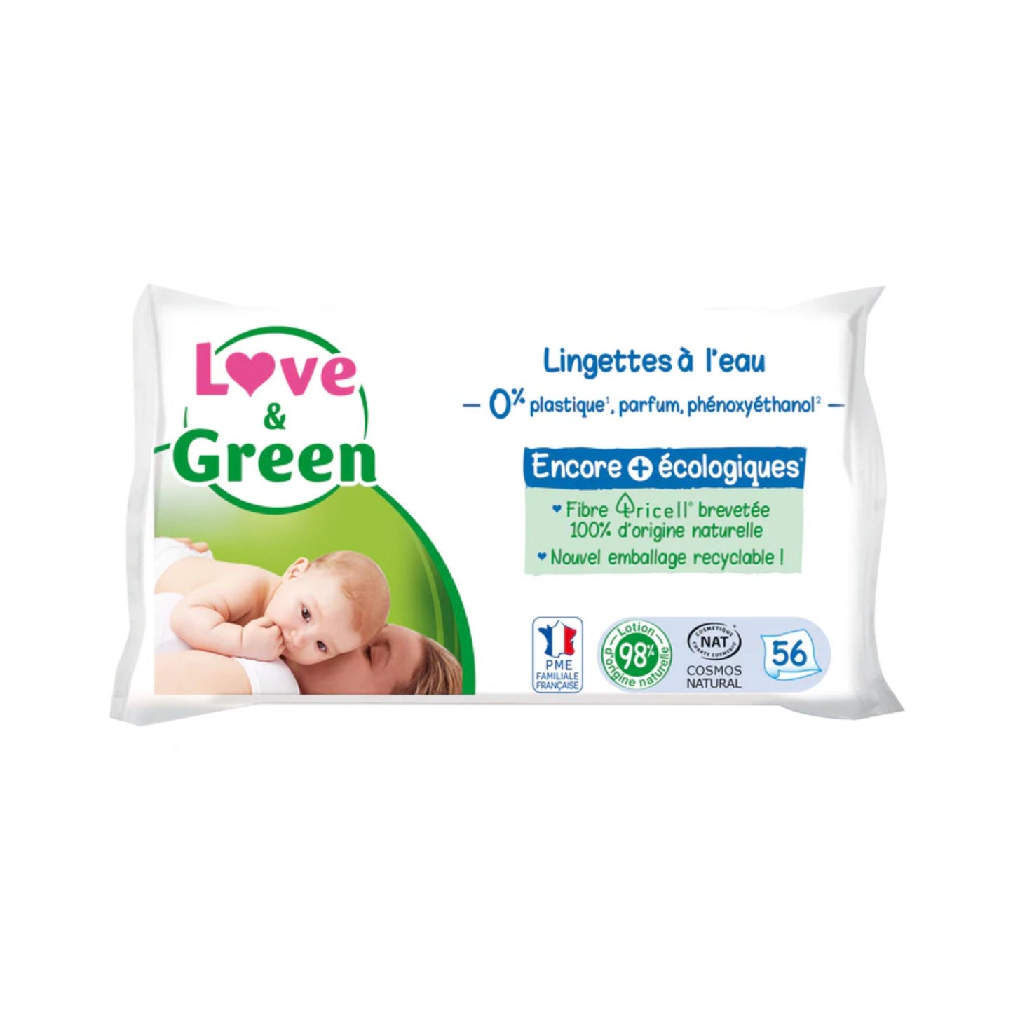 Love and Green | Lingettes écologiques à 99% d’eau
