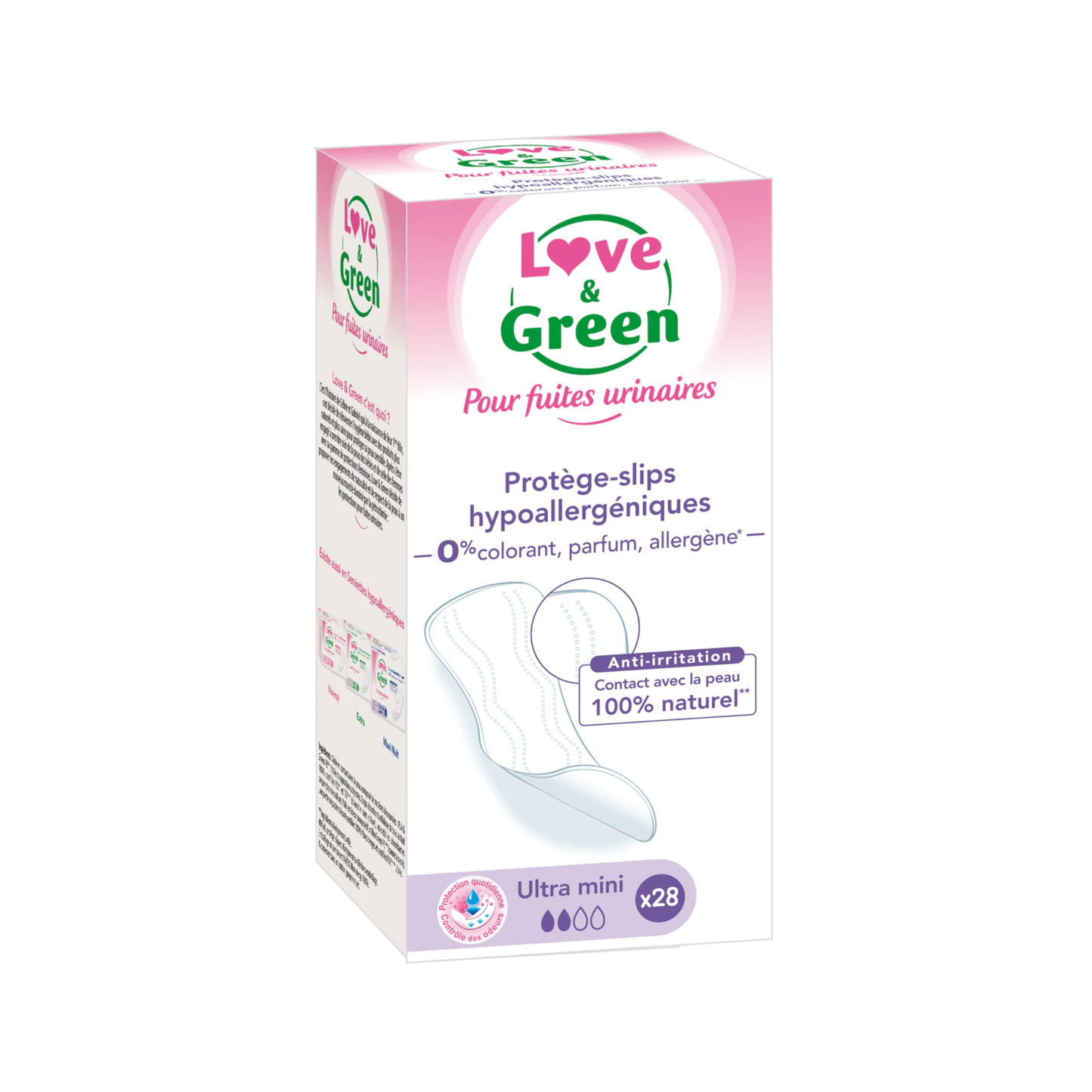 Love and Green | Protège-lingerie Fuites urinaires Ultra-Mini