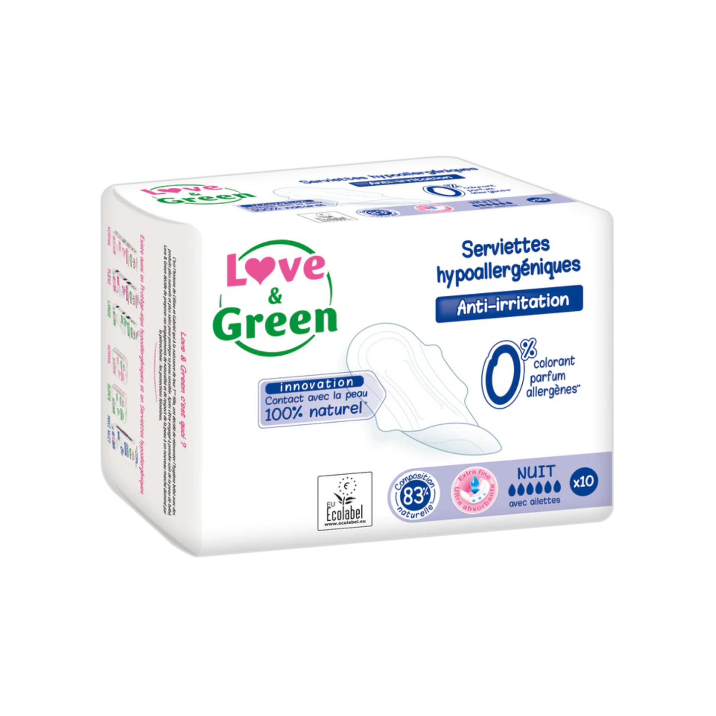 Love and Green | Serviettes écologiques Nuit