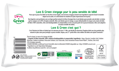 Love and Green | Lingettes écologiques à la fleur d’oranger bio