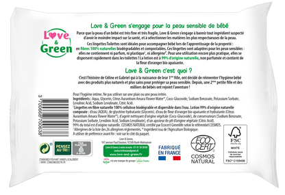 Love and Green | Lingettes toilettes écologiques