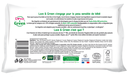 Love and Green | Lingettes écologiques au liniment