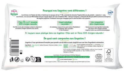 Love and Green | Lingettes écologiques à 99% d’eau